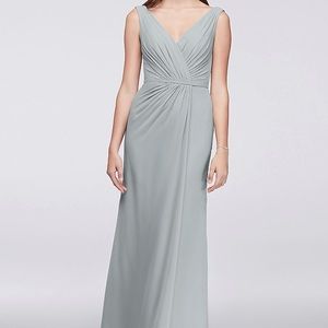 David’s Bridal Mystic Gray Bridesmaid Dress